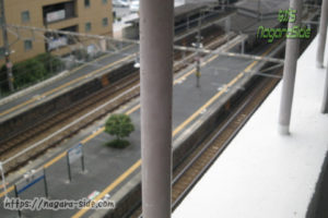 相生駅新幹線ホームから望む在来線ホーム