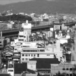 福山城から望む山陽新幹線