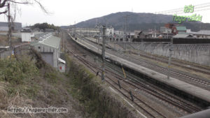 跨線橋から望む関ヶ原駅