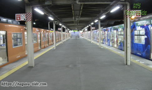 夜の桜島駅