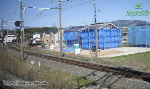 美濃赤坂支線の分岐の風景